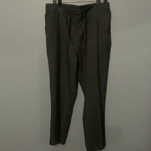 Drawstring slacks Plaid